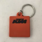Double side Orange color Factory Rectangle 3D/2D Pvc Rubber key Chain Pvc Keychain 18years factory