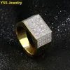 Custom jewelry CZ Ice Out Ring Hip hop Iced out Ring for men Whole sale High Quality jewelry Bling Bling Ring for men