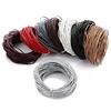 1mm 2mm 3mm 4mm wholesale real round leather bracelet cord rolled leather braided cords for jewelry making