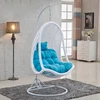 New style single outdoor rattan swing wicker hanging chair pear shape outdoor rattan swing chair
