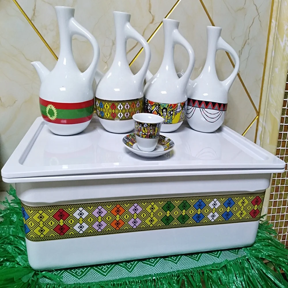 Coffee Box Of Rekebot For Ethiopian Eritrean Oromo Ceremony With Tilet Small Designs