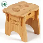 Cute carton style foot rest stool natural bamboo stool for children