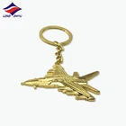 Longzhiyu 12year manufacturer custom plane keychain hign quality gold key chain travel keyring