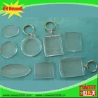 promotional clear custom blank souvenir plastic frame key chain picture insert logo keyring acrylic keychain photo