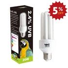 Fluorescent Uvb Bulb 20w Bird 2.0 Uvb Uva Compact Fluorescent Lamp Light Bulb 2 In 1