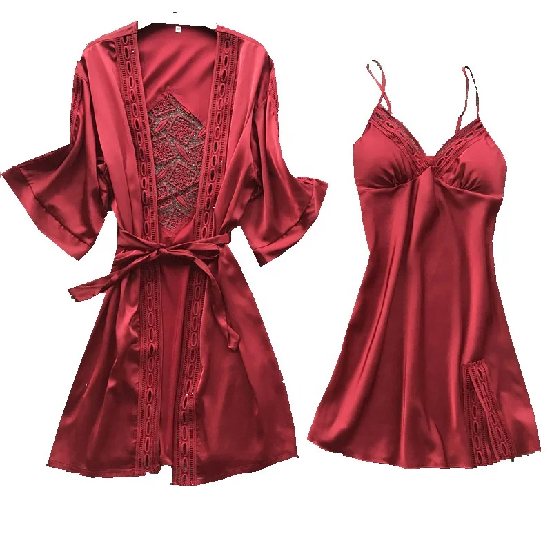 2019 High Quality Women's Satin Dresses Two Pieces Satin Silk Sleepwear Pajamas Set
2019 High Quality Women's Satin Dresses Two Pieces Satin Silk Sleepwear Pajamas Set