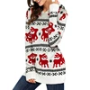2018 Women Winter customized crew-neck knits christmas sweater with jacquard pattern