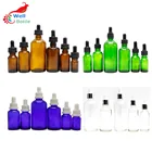 inventory 5ml 10ml 15ml 20ml 30ml 50ml 60ml 100ml clear green amber blue essential oil glass dropper bottle GDB-A888