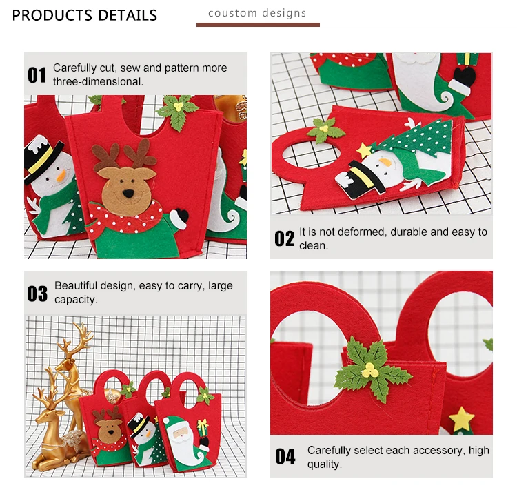 new products handmade pretty felt christmas party basket