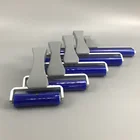 8 Inch Blue Reusable Dust Removal ABS Handle Sticky Cleaning Silicone Lint Roller For Cleanroom