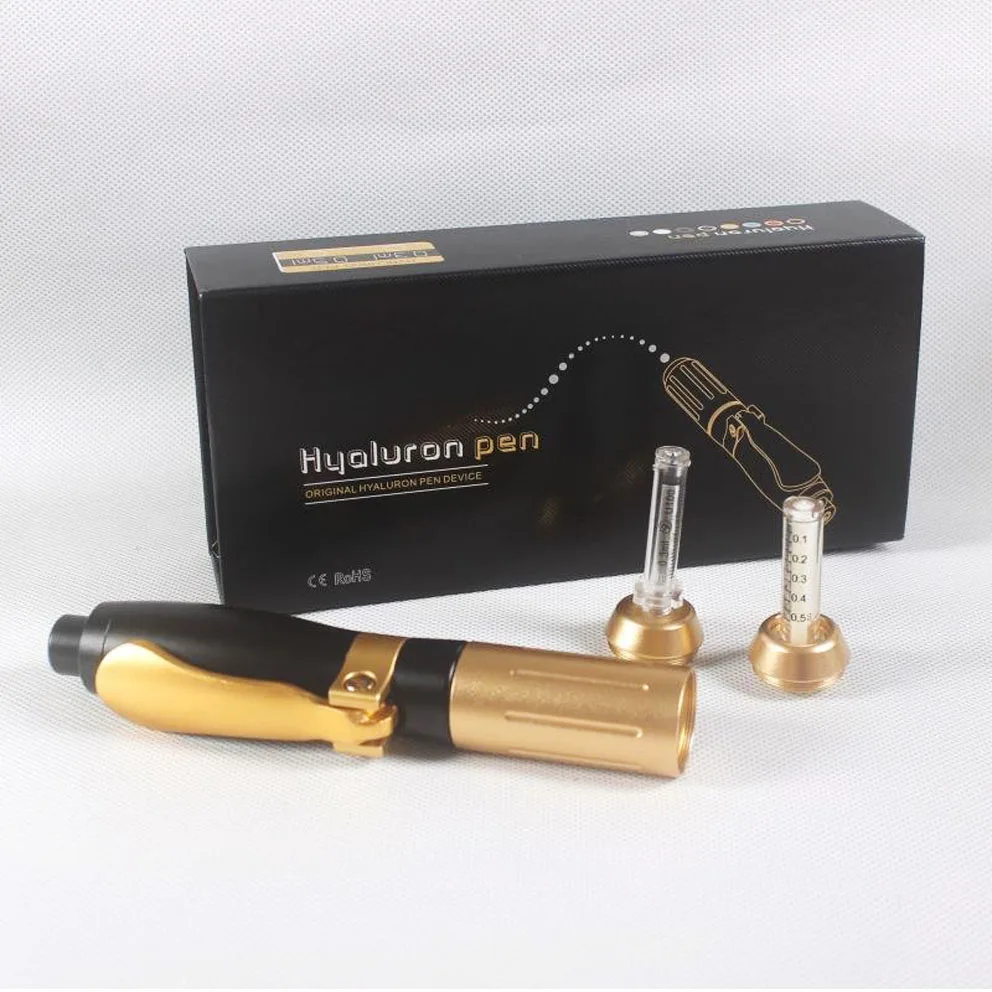 Two head 0.5ml 0.3ml Wrinkle Remover No Needle Air Pressure Injector Pen, Black gold
Two head 0.5ml 0.3ml Wrinkle Remover No Needle Air Pressure Injector Pen, Black gold