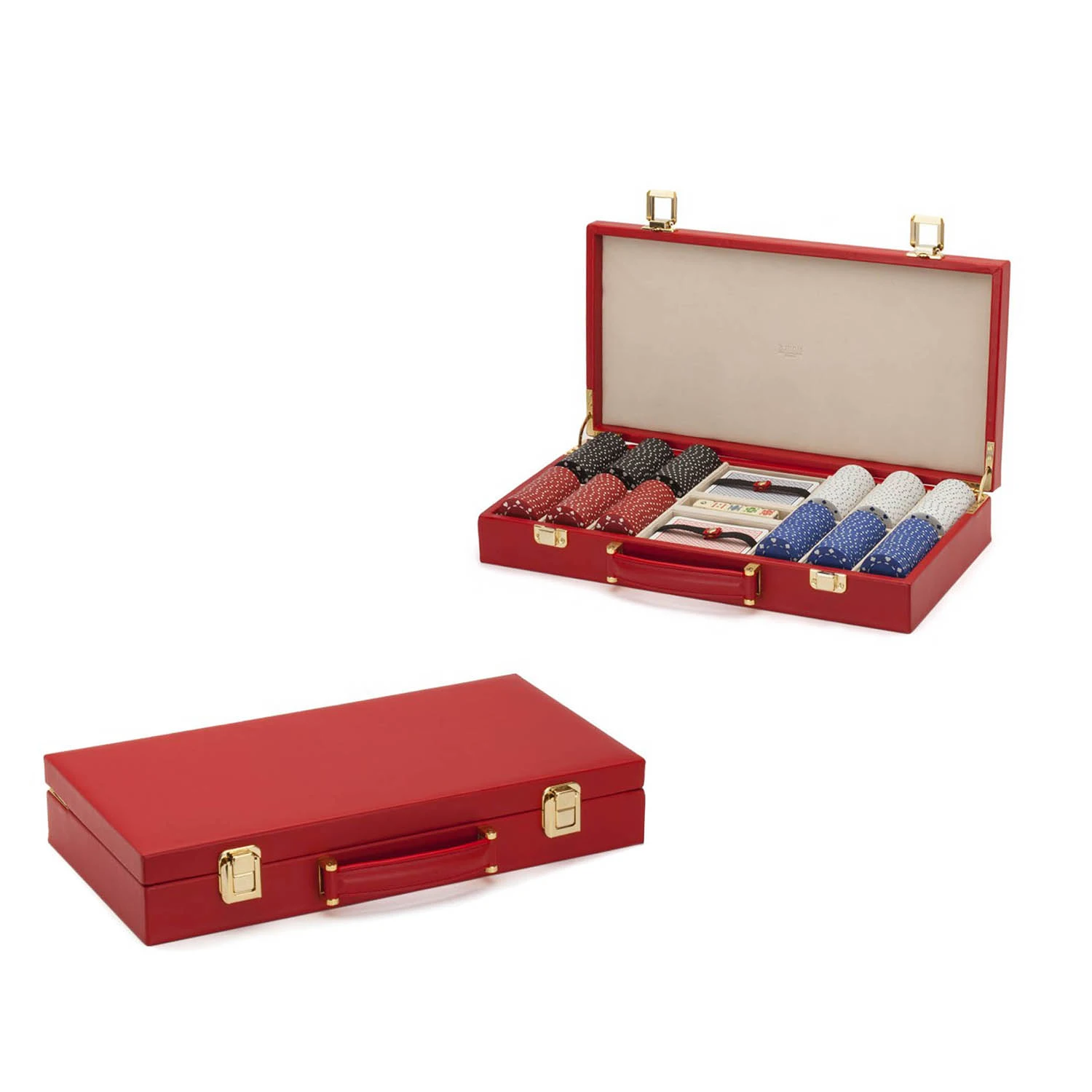 Luxurious rectangle portable leather backgammon dividers in snap