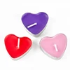 China supplier colorful heart shape tealight candle for wedding