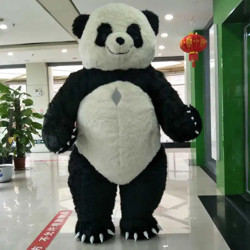 HI CE customized custom made plush panda mascot head costumes for adults