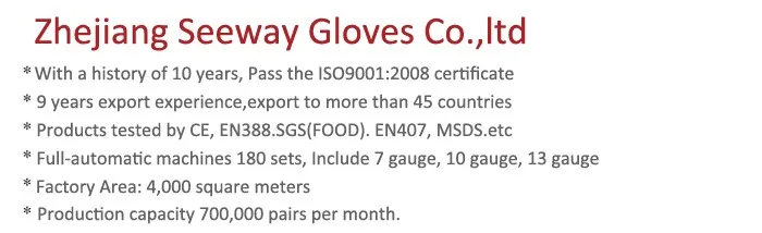 Seeway stainless steel wire mesh gloves cut level 5 gloves for food processing
