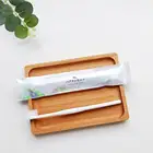 A Chinese style ink-jet printing set with a series of disposable plastic soft-bristle toothbrush and toothpaste