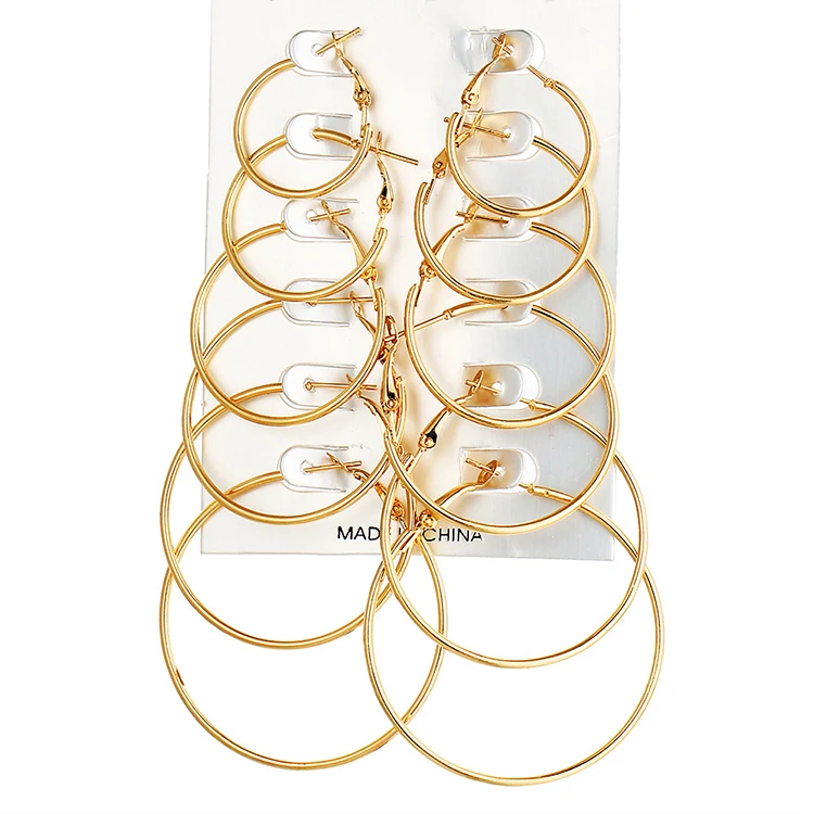 6 Pairs/Set Fashion Trendy Round Gold Rock Punk Stud Earrings Set For Woman Party Earrings Jewelry Gift (KES016), Same as the picture
6 Pairs/Set Fashion Trendy Round Gold Rock Punk Stud Earrings Set For Woman Party Earrings Jewelry Gift (KES016), Same as the picture
