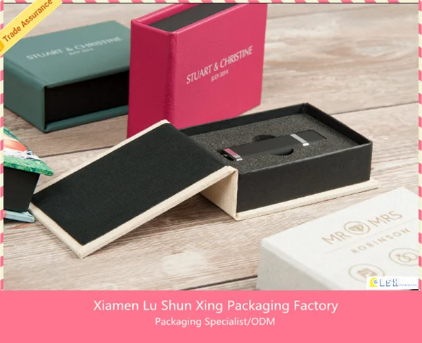 wholesale promotional customized handmade usb pen drive gift box