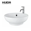 HUIDA cheap price bathroom ceramic round counter top hand washbasin