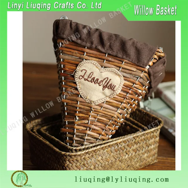 standard pyrometric cone shape brown color wicker flower basket