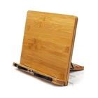 Custom table bamboo wooden furniture folding adjustable wholesale foldable reading bed cook book stand