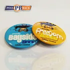 Pinsback plastic custom button pin high quality button badge with backing card promotional button pin badge set with safety pin