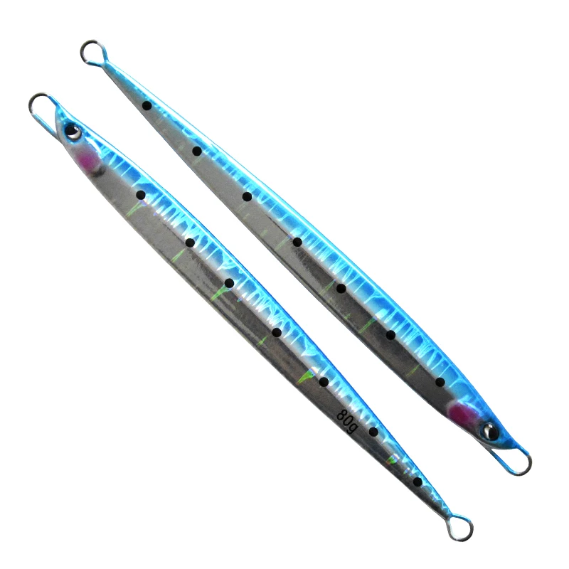 FUNADAIKO flat fall lead jig speed slow pitch jigging luminous fishing lure long metal jig lure, Various color or customized
FUNADAIKO flat fall lead jig speed slow pitch jigging luminous fishing lure long metal jig lure, Various color or customized