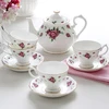 English European Style Bone Porcelain 24 pcs Ceramic Tea Set For Cafe Cafe