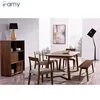 Square dinner set modern chair wood dining table dining room sets