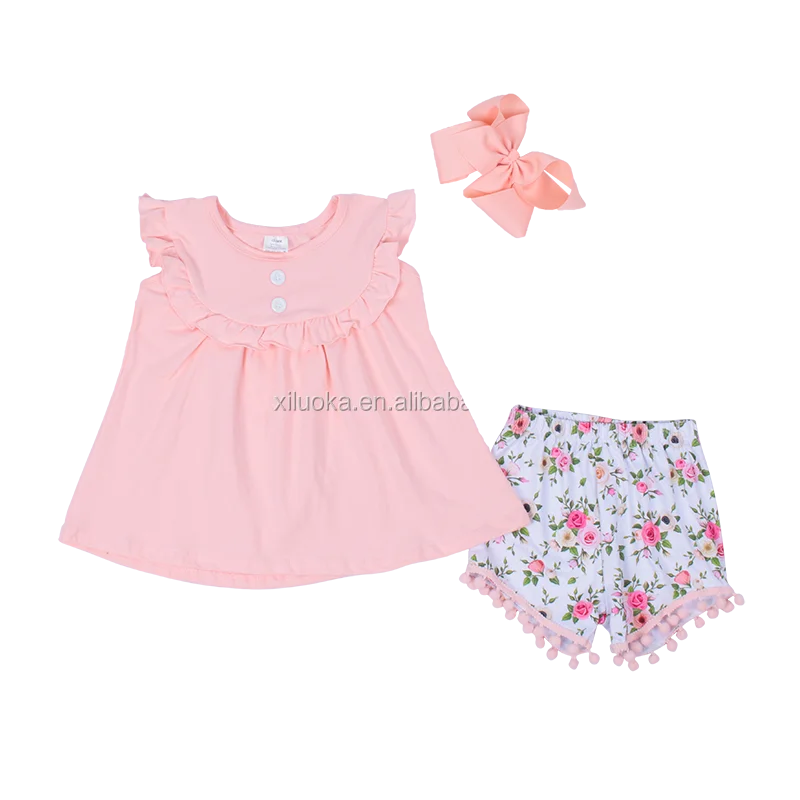 Hot Sale Floral Pom Pom Kids Shorts Clothes Set Girls Boutique Clothing Outfit, Picture
Hot Sale Floral Pom Pom Kids Shorts Clothes Set Girls Boutique Clothing Outfit, Picture