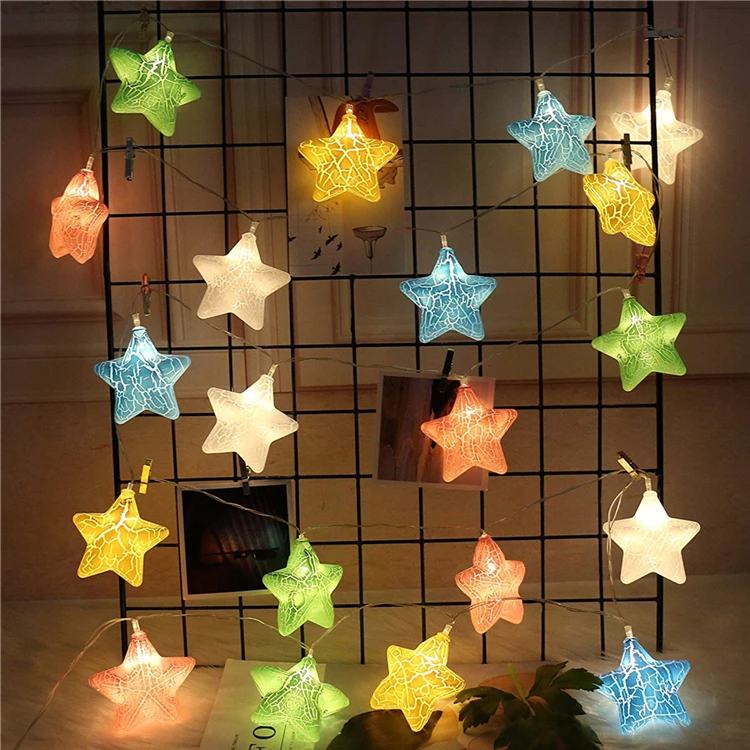 Battery Operated String Christmas Decoration Star LED Light