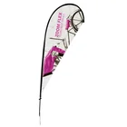 Shop 7ft 11ft 16ft single printed spike base outdoor advertising flying banner teardrop flag set