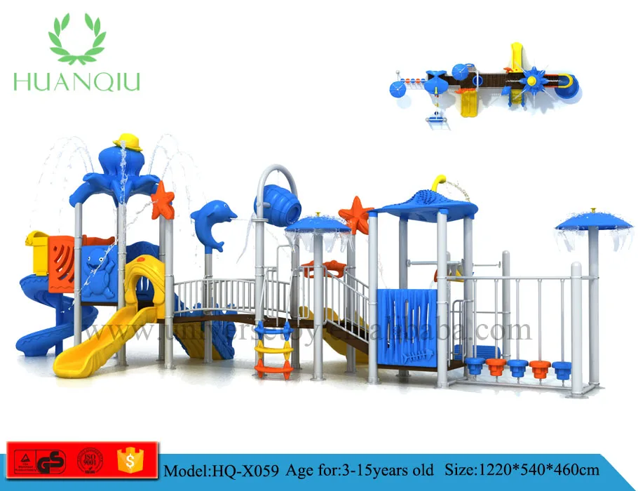 Exporting standard plastic playground water slide for swimming pool