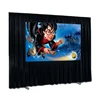 XYSCREEN 16:9 outdoor front/rear projector screen foldable with flightcase and drapes kits