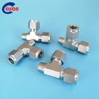 compression fittings male branch tee stainless steel NPT 1/2 branch union tee