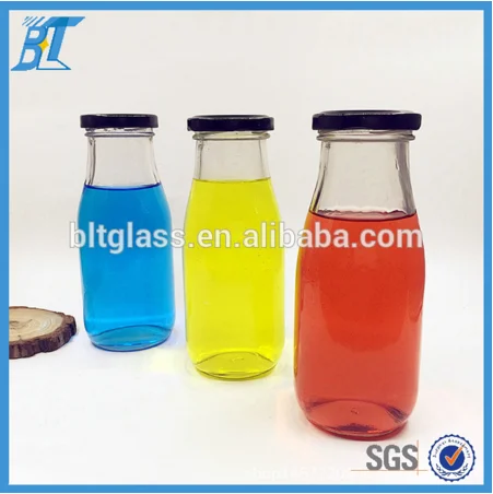 300ml yogurt glass jar juice bottles with screw cap wholesale