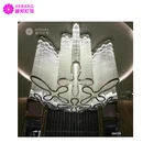 Modern contracted led hotel light crystal ceiling lamp big chandelier luxury