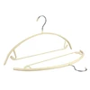 Garment Usage Strong Dress Hook Design Ivory PVC Resin Coating Metal Heavy Deluxe Coat Clothing Hangers for Clothes Metal
