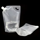 Clear Plastic Retail Stand Up Liquid Milk Juice Spout Bag