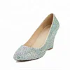 Ladies Summer Colorful Diamond Bridal Shoes Ladies Wedge Heel Shoes