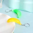 Multefunctional Plastic Light Illumination Small Banana Led Light Keychain