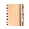 Oempromo custom recycled bamboo cover notebook with pen