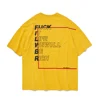 2019 Chinese factory Mens custom oem streetwear t shirt men over sized hip hop crew neck yellow t shirt