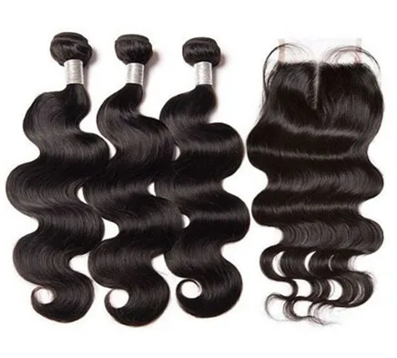 virgin hair bundle&closure