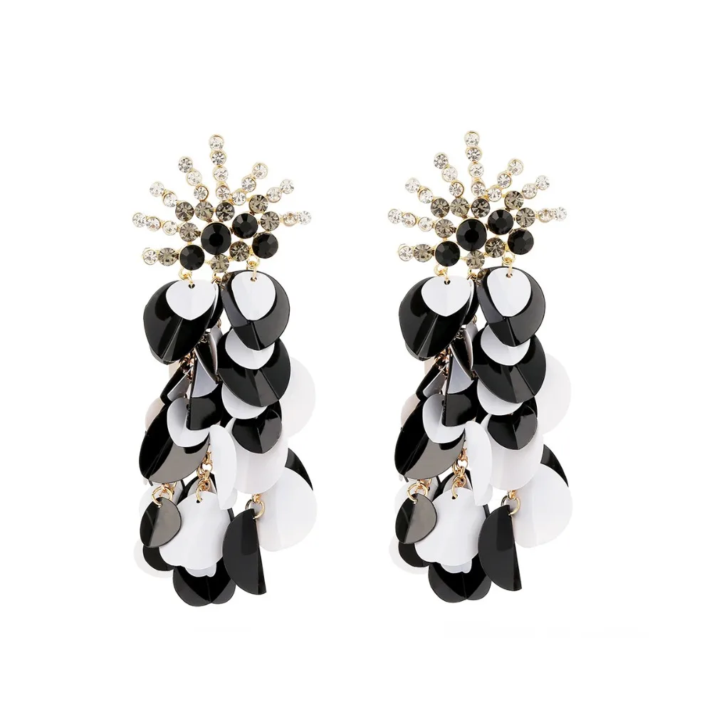 Fashion diamond colorful sequins multi layer tassel earring luxurious women stud earrings, Mix colors
Fashion diamond colorful sequins multi layer tassel earring luxurious women stud earrings, Mix colors