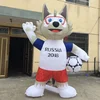 Good quality inflatable russia football game mascot / inflatable word mascot for football world cup