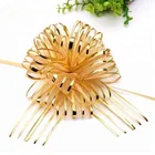 Wholesale Wedding Gift Packaging Organza Pull String Flower Ribbon Bow