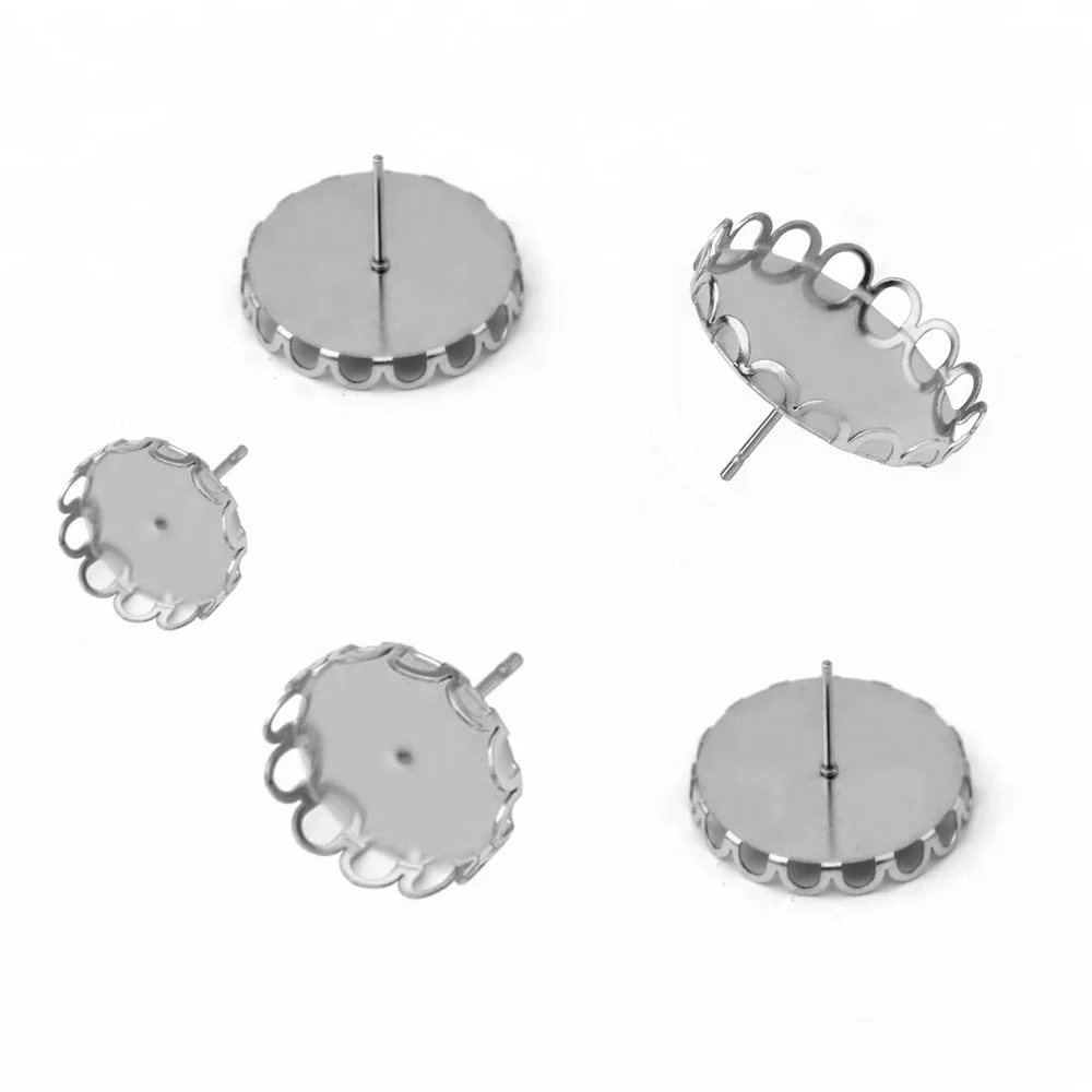 Stainless steel Cabochon Earring Settings 12/14/16/18/20mm Blank Base Diy Stud Earrings Findings
Stainless steel Cabochon Earring Settings 12/14/16/18/20mm Blank Base Diy Stud Earrings Findings