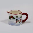 Ceramic Snowman Snow Winter Christmas Pitcher Milk Water Jug