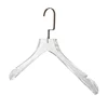 High end acrylic pants clip hanger wholesale Transparent crystal clothes rack Acrylic coat hanger